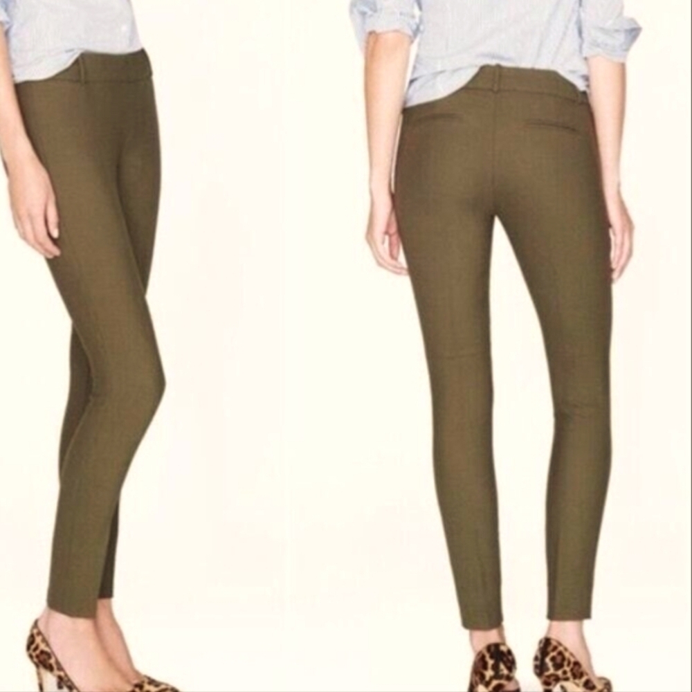 J. Crew Minnie Olive Green Pants With Side Zipper Size 6T